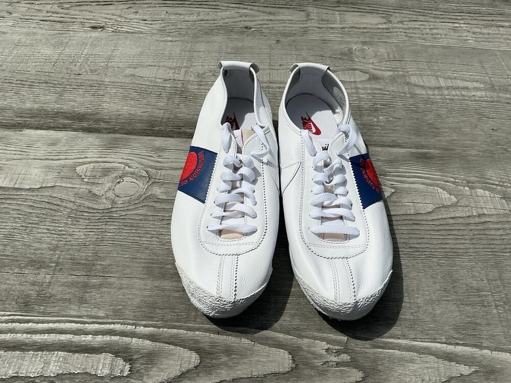 Nike Blazer Mid 77 White Multi Swoosh High Top Sneakers Shoes Youth 7Y/Women 8.5